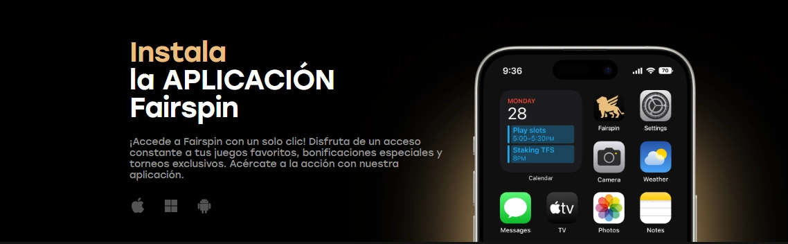 Versión móvil de Fairspin Casino para smartphone y tablet